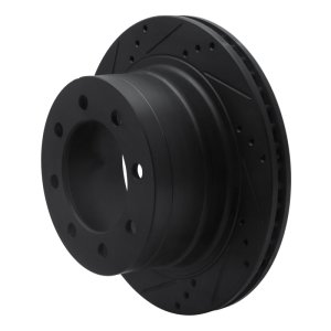 Dodge Ram 4000 Brake Rotor (1) - Rear Left - R1 Concepts - Drilled & Slotted - Black - `03-`08